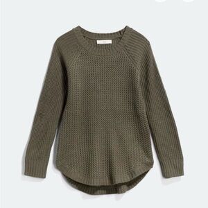 Olive Green Women's Crew Neck Sweater